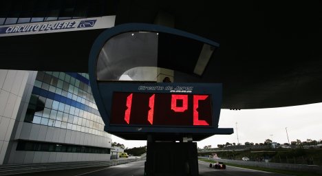 Vejret har ikke vist sig fra den bedste side på Jerez